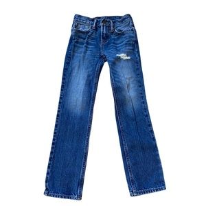 Abercrombie & Fitch kids straight leg denim distressed jeans girls size 8